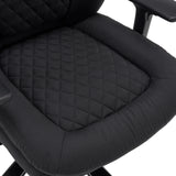 Structure matelassée du revêtement en tissu noir de l'assise du siège pivotant XXL Pullmann Gen2 de hjh OFFICE