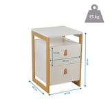 Dessin coté de la Table d'appoint TAROLO III avec 40 × 40 × 60 cm de hjh LIVING