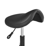 Siège selle de la chaise de bureau Sattix en noir avec vérin à gaz et levier de réglage de la hauteur de hjh OFFICE