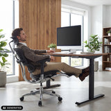 Siège de direction de luxe ERGOHUMAN PLUS LEGPRO GEN2 avec dossier en maille en noir de hjh OFFICE (image générée par IA)