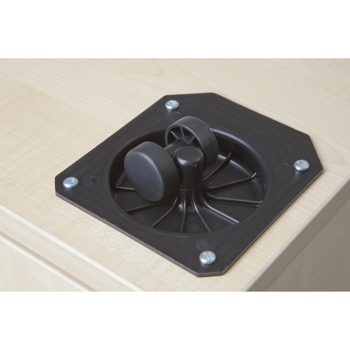 Roulette noire avec plaque de fixation du caisson bureau sur roulettes SIGNA TC20 de hjh OFFICE PRO