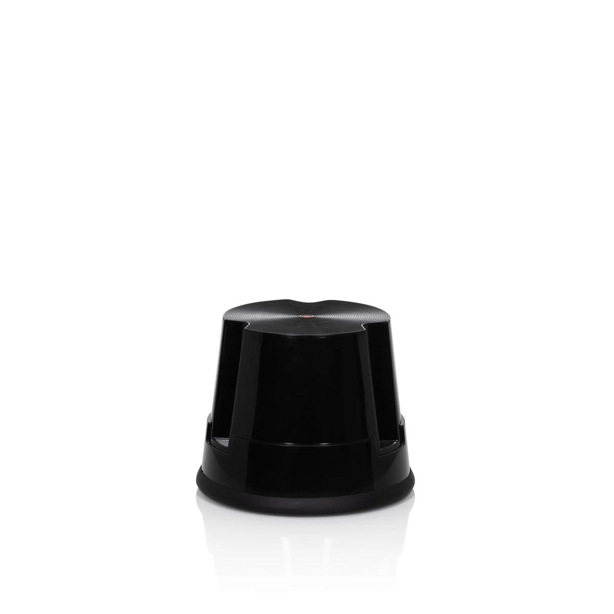 Tabouret marchepied TIO-S noir avec surface antidérapante de hjh OFFICE – vue à 360° (vue de trois quarts avant 60°)