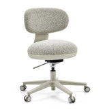 Siège de bureau à domicile SITMOTION W gris avec revêtement en tissu structuré et base à cinq roulettes de hjh OFFICE – vue à 360° (vue de trois quarts avant 30°)