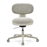 Siège de bureau à domicile SITMOTION W gris avec revêtement en tissu structuré et base à cinq roulettes de hjh OFFICE – vue à 360° (vue de face 0°)