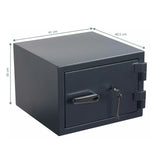 Vue dimensionnelle du Coffre-fort Safe Compact Pro en anthracite, 41 × 40,5 cm et une hauteur de 30 cm de hjh OFFICE