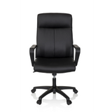 Siège de direction de qualité professionnelle LISSO noir avec accoudoirs et base à cinq roulettes de hjh OFFICE – vue à 360° (vue de face 0°)