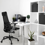 Siège de bureau de qualité professionnelle GENIDIA SMART BLACK CM noir avec dossier en maille et structure chromée de hjh OFFICE