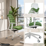 Siège de bureau de qualité professionnelle ERGO LINE W en Mystic Forest avec vues détaillées de hjh OFFICE (image générée par IA)