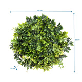 Maßzeichnung der Pflanzenmatte LEAFLUXE WALL 2 mit 60 × 60 cm und einer Tiefe von 22 cm von hjh LIVING