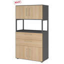 FlexWall | 4 HC | 2 x portes + tiroirs + cadre | avec pieds réglables 