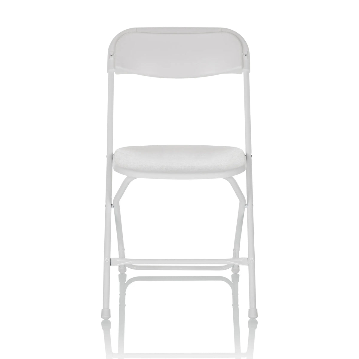 Chaise d'extérieur blanche TUDELA XXL W avec assise rembourrée et structure de hjh OFFICE – vue à 360° (vue de face 0°)