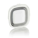 Conteneur pliable CLEAN SILE plié en gris et blanc de hjh OFFICE