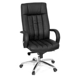 Siège pivotant XXL G 300 noir avec surpiqûres, accoudoirs et piètement à cinq roulettes de hjh OFFICE – vue à 360° (vue de face 20°)