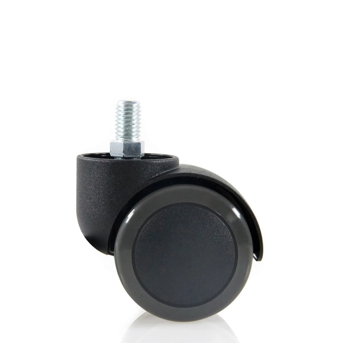 Roulettes 5x ROLO M10/50mm noires pour sols durs avec goujon fileté de hjh OFFICE