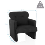 Dessin coté du Fauteuil de salon CARIPITO avec 66 × 77 cm et une charge maximale de 120 kg de hjh LIVING