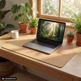 Sous-main de bureau Padflux Terra marron sur un bureau en bois de hjh OFFICE (image générée par IA)