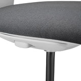 Revêtement en tissu gris foncé de l'assise de la Chaise de travail WORK MF2 W de hjh OFFICE