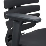 Accoudoir noir de la chaise de comptoir ERGO LINE II WORK avec surface en plastique de hjh OFFICE