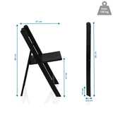 Dessin dimensionnel de la Chaise d'extérieur TRAVANO 1 avec une hauteur de 89 cm et une largeur de 47 cm de hjh LIVING