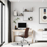 Siège de direction de luxe VEMONA 30 en marron avec accoudoirs et roulettes à un bureau de hjh OFFICE