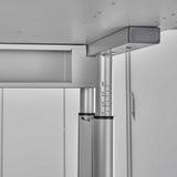 Échelle de hauteur sur le pied de table argenté du bureau ZENO 16 S de hjh OFFICE PRO