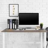 Bureau WORKSPACE LIGHT I en noyer et blanc, 120 × 60 cm de hjh OFFICE