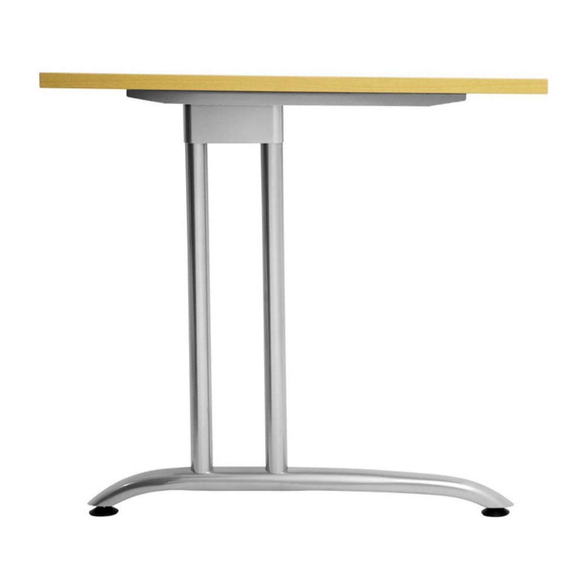 Piétement argenté avec plateau beige clair du bureau BELA 16 S de hjh OFFICE PRO
