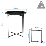 Dessin technique de la Table d'appoint ALLRUND avec un diamètre de 46 cm et une hauteur de 52 cm de hjh LIVING
