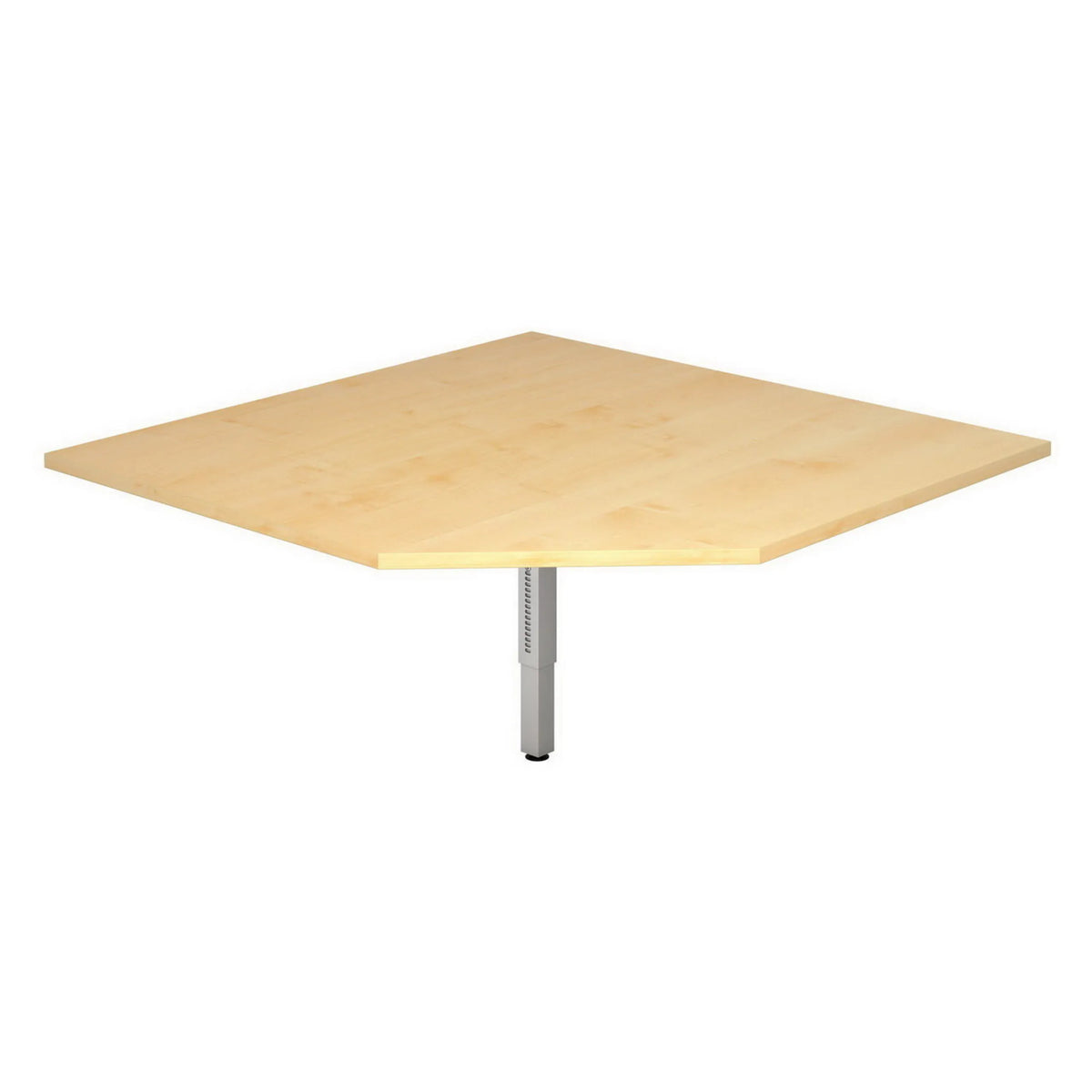 Plateau trapézoïdal en érable du bureau RT12 avec pied argenté de hjh OFFICE PRO