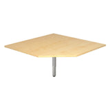 Plateau trapézoïdal en érable du bureau RT12 avec pied argenté de hjh OFFICE PRO