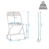 Dessin technique de la Chaise d'extérieur TUDELA XXL PRO W avec une hauteur totale de 99 cm de hjh OFFICE
