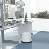 Tabouret marchepied TIO-S gris avec corps blanc et anneau de base noir de hjh OFFICE