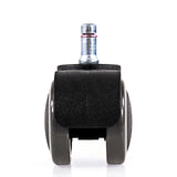 Roue pivotante avec goupille métallique des roulettes 5x ROLO FREE 11mm/50mm pour sols durs en noir de hjh OFFICE
