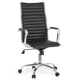 Siège de direction de qualité professionnelle VEMONA 20 noir, surpiqûres, accoudoirs et base à roulettes de hjh OFFICE – vue à 360° (vue de face 20°)