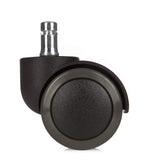 Schwarze Stuhlrolle 5x ROLO No-Noise 11mm/50mm für Hartböden mit Metallstift von hjh OFFICE