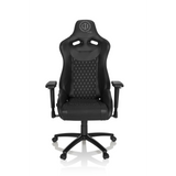 Fauteuil Gamer noir GAMEBREAKER SX 04 avec dossier matelassé et base à cinq roulettes de hjh OFFICE – vue à 360° (vue de face 0°)
