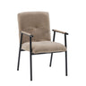 Sessel Lifea Flex mit braunem Stoffbezug und schwarzem Metallgestell von hjh LIVING