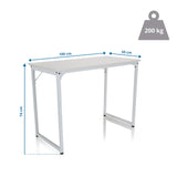 Dessin technique du Bureau WORKSPACE I, 100 × 50 cm et capacité de charge 200 kg de hjh OFFICE
