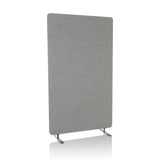 Cloison de séparation FLEXMIUT STAND gris clair avec deux pieds de support de hjh OFFICE – vue à 360° (vue de face 15°)