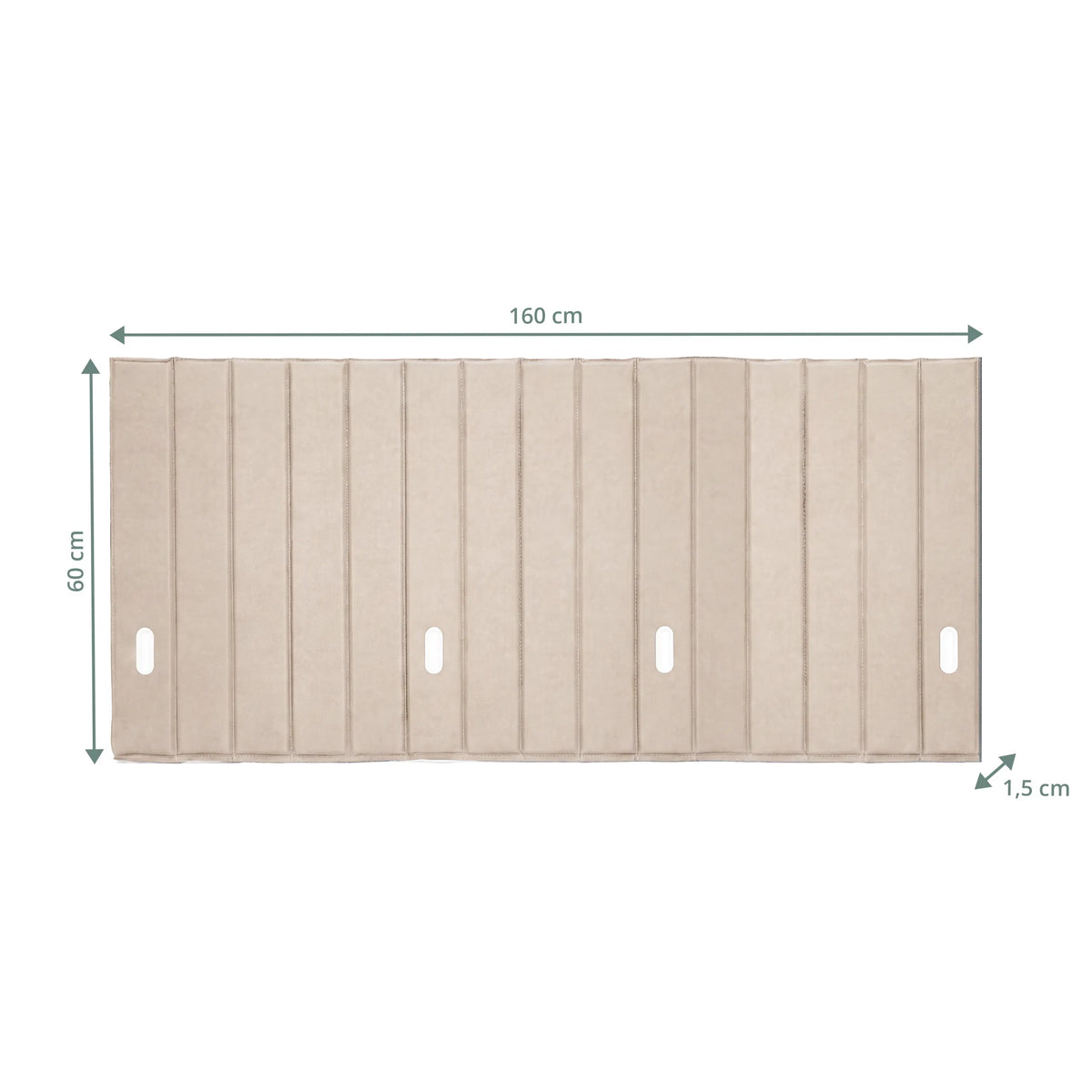 Dessin technique de la Cloison de table FLEXMIUT ROLL de 160 × 60 cm de hjh OFFICE