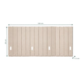 Dessin technique de la Cloison de table FLEXMIUT ROLL de 160 × 60 cm de hjh OFFICE