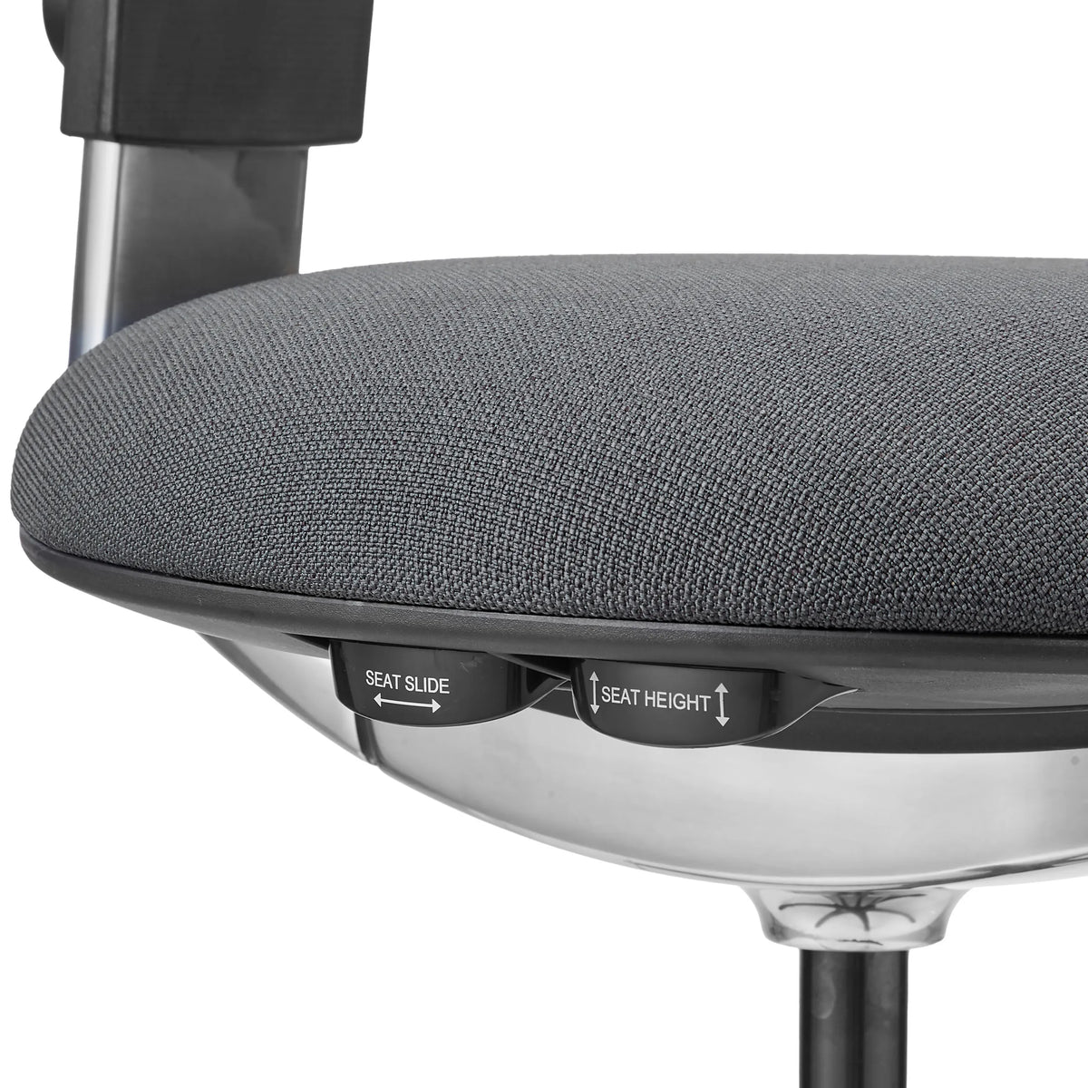 Réglage de la hauteur et de la profondeur d'assise de la Chaise de travail WORK 40 en gris foncé de hjh OFFICE