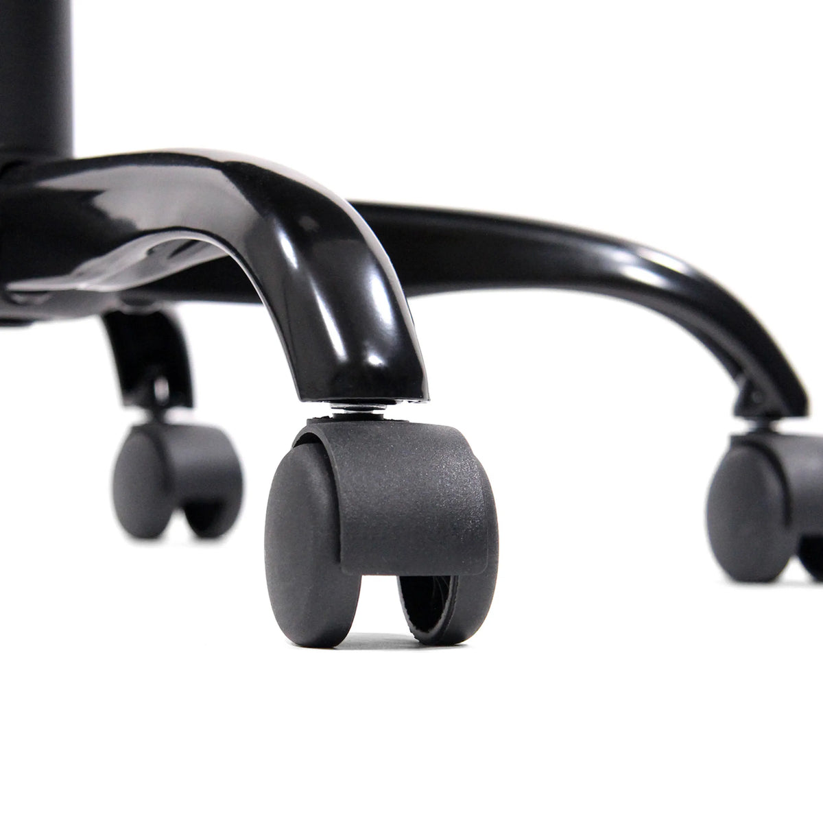 Doubles roulettes noires sur le piètement du Siège de direction pour bureau à domicile ERGOSMOOTH BIG de hjh OFFICE