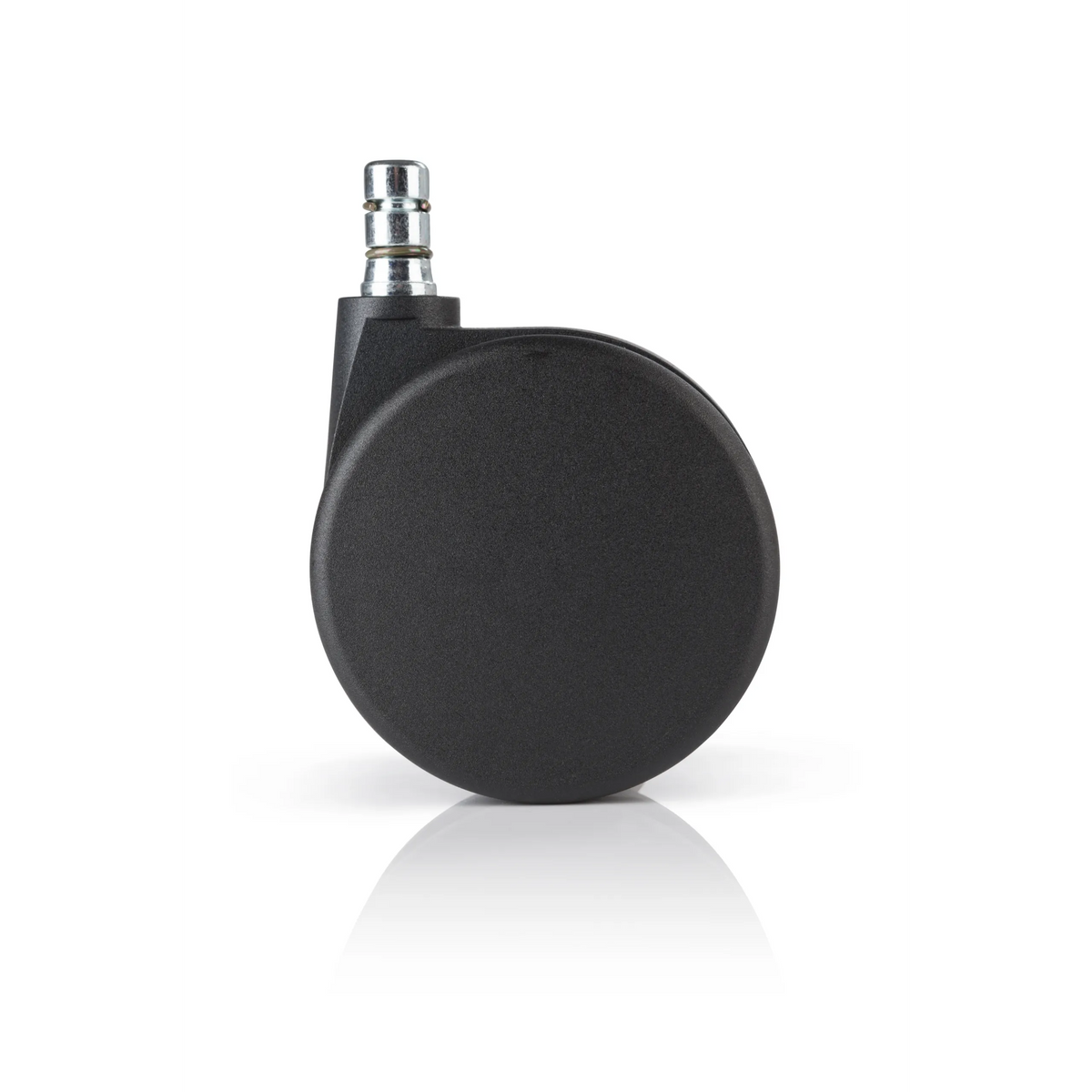 Roulettes 5x ROLO No-Noise 11mm/75mm noires pour moquettes avec tige métallique de hjh OFFICE – vue à 360° (vue arrière 180°)