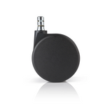 Roulettes 5x ROLO No-Noise 11mm/75mm noires pour moquettes avec tige métallique de hjh OFFICE – vue à 360° (vue arrière 180°)
