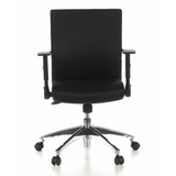 Siège de bureau de qualité professionnelle LAGUNA PRO noir avec accoudoirs et piétement à cinq roulettes de hjh OFFICE – vue à 360° (vue de face 0°)