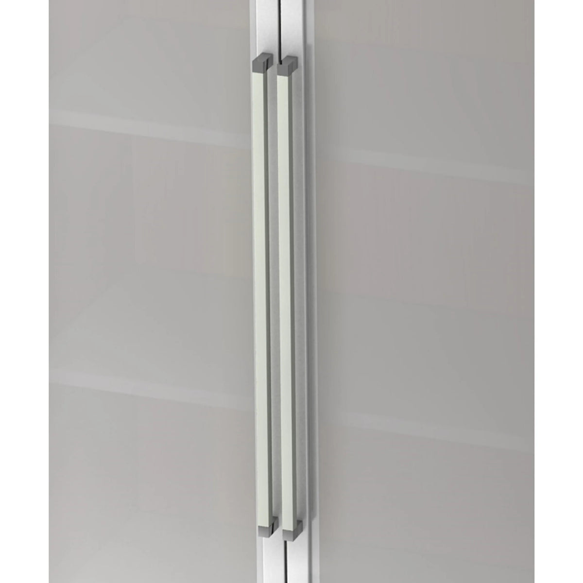 Poignée en métal chromé gris argenté du meuble SIGNA G 7100G de hjh OFFICE PRO