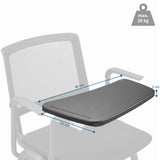 Vue dimensionnelle de la Planchette à pince MEET WA de 40 × 22 cm et une charge maximale de 20 kg de hjh OFFICE