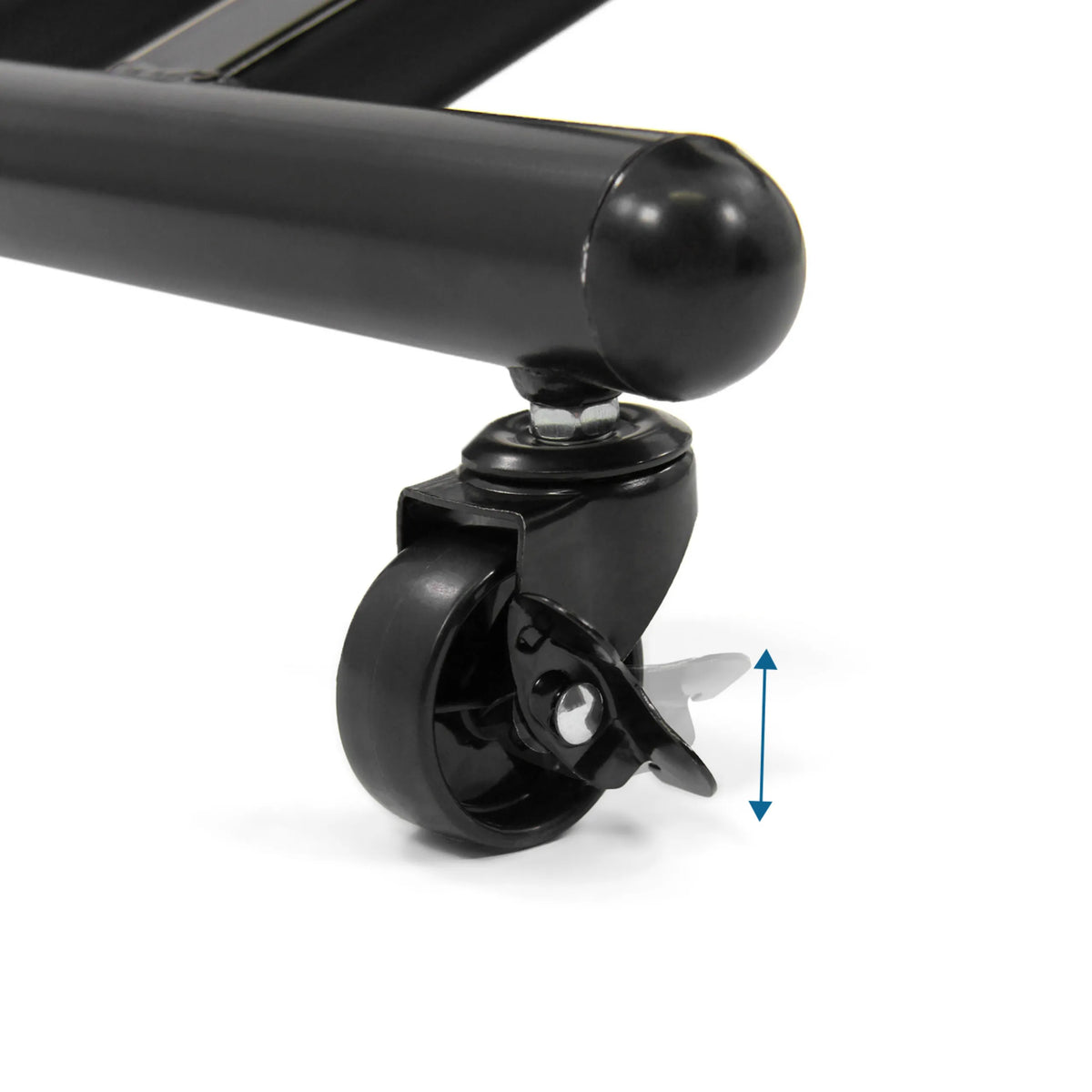 Roue pivotante noire avec frein sur le tabouret à genoux ORTHONI de hjh OFFICE