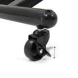 Roue pivotante noire avec frein sur le tabouret à genoux ORTHONI de hjh OFFICE